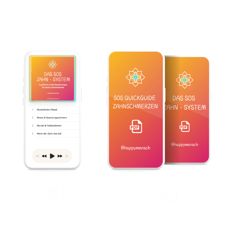 Produktbild Zahn-SOS von Happymensch mit digitalem Quick- und Systemguide sowie Audios
