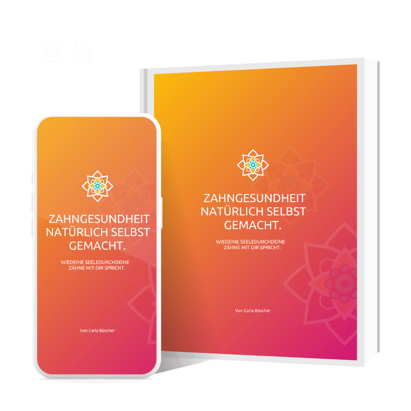 Produktbild zum Buch „Zahngesundheit – Natürlich Selbst Gemacht“ mit digitaler PDF-Version und gedrucktem Buch