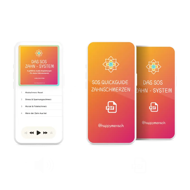 Produktbild Zahn-SOS von Happymensch mit digitalem Quick- und Systemguide sowie Audios